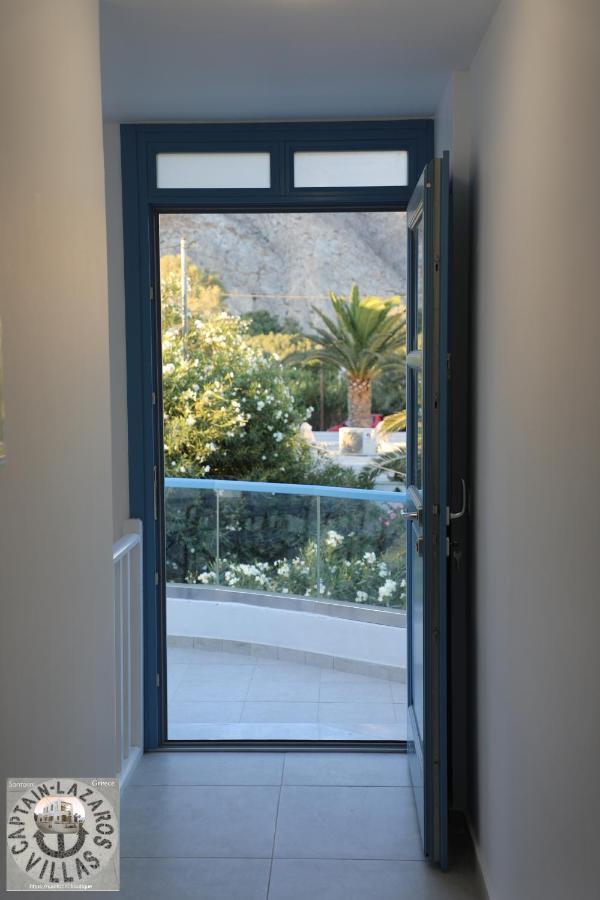 Located By The Sea One Beachfront Private Captain Lazaros Pool Villa With Loft In 750Sqm Spacious Private Plot-Jacuzzi-Sunrelax-Furnished Terace-Gazebo-Private Parking,Sleep 3 Adults And 2 Children, Just Steps From The Black Beach-Seaview Perissa  Zewnętrze zdjęcie