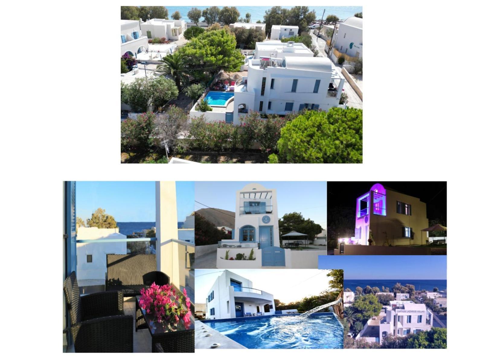 Located By The Sea One Beachfront Private Captain Lazaros Pool Villa With Loft In 750Sqm Spacious Private Plot-Jacuzzi-Sunrelax-Furnished Terace-Gazebo-Private Parking,Sleep 3 Adults And 2 Children, Just Steps From The Black Beach-Seaview Perissa  Zewnętrze zdjęcie